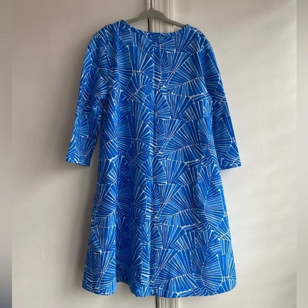 Vineyard Vines Blue Geometric Pattern Dress small 7/8